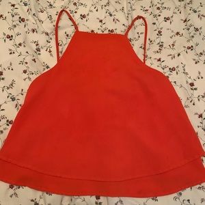 Orange tank top blouse
